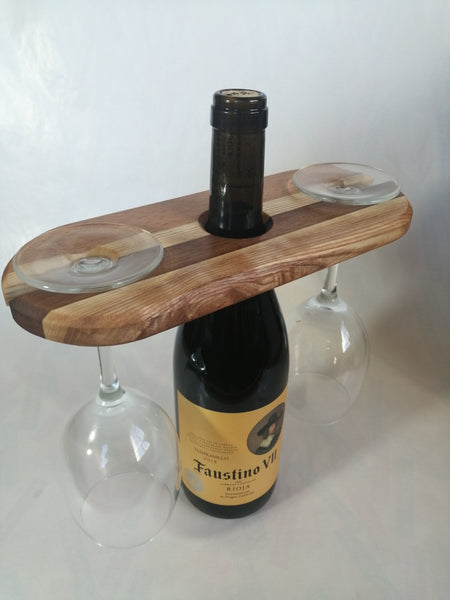 Wine Bottle + Glass Holder